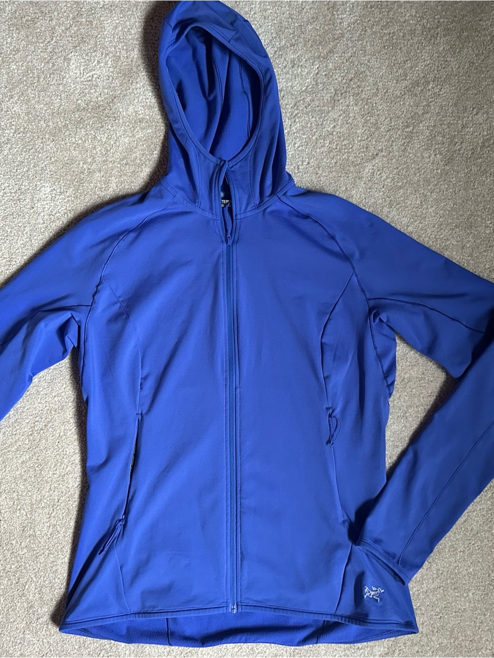 Arc'teryx Women's Adahy Hoodie Royal Blue Hooded Full-Zip zippered pockets